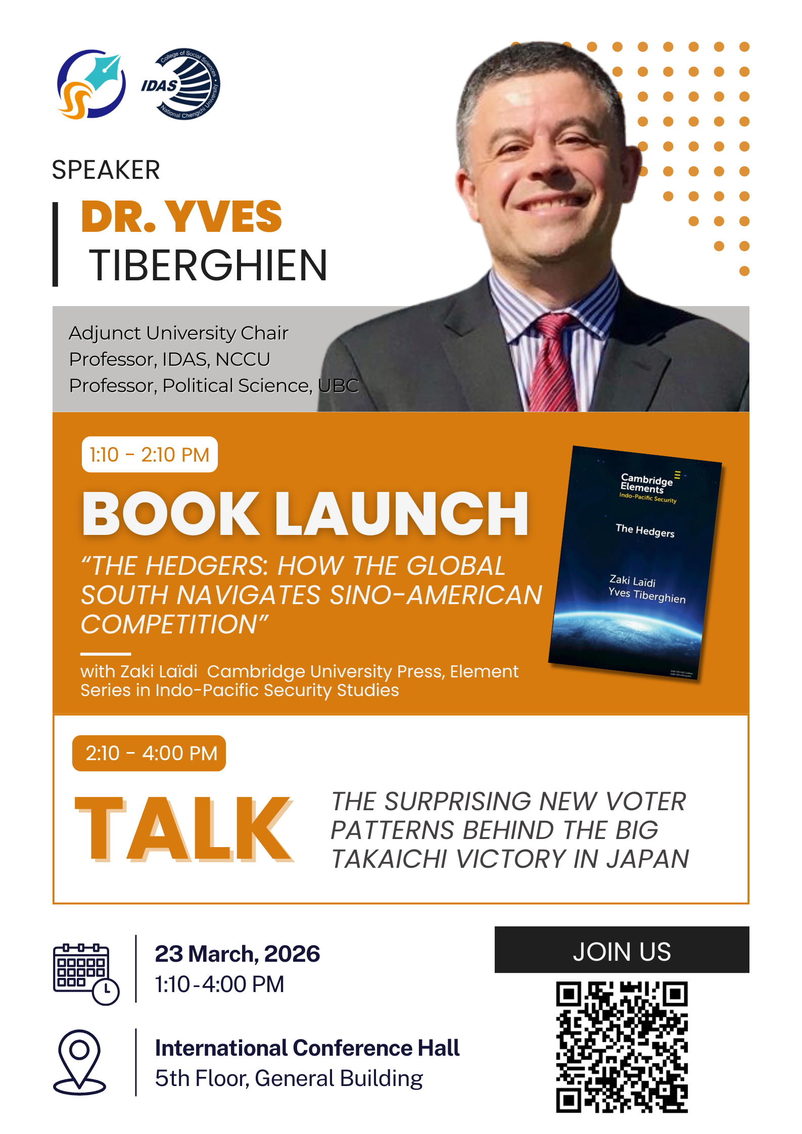 114-2 IDAS Series -- Book Launch & Talk with Dr. Yves Tiberghien
